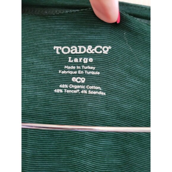 Toad And Co Forest Green Organic dress size Large sheath Outdoor Athleisure - Picture 3 of 6